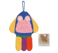 Cat Scratch Mat, Sisal Cat Scratching Pad Rug with Lanyard, Anti Slip Floor Mat for Door Wall Use, Natural Sisal Cartoon Design for Furniture Protection and Cat Play (Type 6)