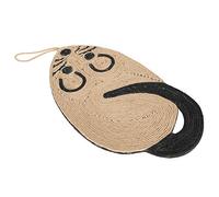 Cat Scratch Mat with Small Animal Toy | Authentic Sisal for Pet - Friendly Nail Grinding | Hanging Cat Scratcher for Play/Sleep/Space Saving | Sturdy & Pet - Safe