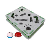 Cat Scratch Pad - Interactive Claw Grinder Puzzle, Felt Nail File Box Toy with Internal Bell Balls, Prevents Furniture Damage, Ideal for Grooming Play Kitten Indoor Exercise