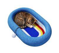 Cat Scratch Pad - Oval Bed With Toy Ball | Kitten Scratch Mat & Furniture Protector For Indoor Cats, 1-Pack, All-Season Comfort, For Bedroom & Living Room, Sisal.
