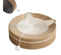 Cat Scratch Pad - Wear-resistant Sisal Mat, Shape Sisal Cat Scratches, Cardboard Bowl Nest, Large Size, High Inner Claw Scratcher, Corrugated Sheet, Lounge Cat Bed for Indoor Cats, Grinding Claw