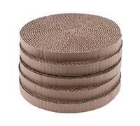 Cat Scratch Pads Round Cardboard Replacement Scratcher Insert Refill Scratching Pad 25.8cm Diameter Catnip Included Pack of 5