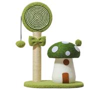 Cat Scratch Post,Cute Mushroom Sisal Scratching Post - Indoor Outdoor Kitten Tower Scratcher - for Home Dorm Apartment Study Bedroom Living Room Playground Indoor