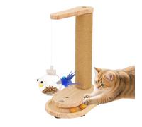 Cat Scratch Post with Treat Dispenser Interactive Scratcher
