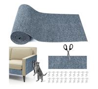 Cat Scratch Protection Mat - 210 x 40 cm, Self-Adhesive Furniture Protector | Sofa Anti-Scratch Cover with Screws | Cut to Size Adhesive Pad | Couch Protector to Protect the Living Room at Home