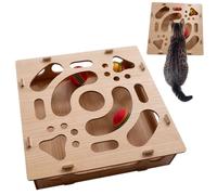 Cat Scratch Puzzle Box - Interactive Claw Trimmer - with Bell and Ball Cat Scratch Puzzle Enrichment Box | for Kittens Puppies Dogs Small Medium Large Breeds Cage Crate