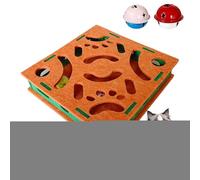 Cat Scratch Puzzle Box Quiet Scratching Board with Bell Ball Felt Cat Play Box for Kittens Cats Dogs Indoor Floor Furniture Protection and Game
