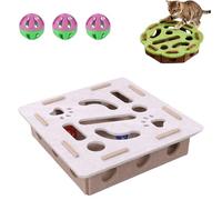 Cat Scratch Puzzle Enrichment Box, Cat Nail File Enrichment Box, Cats Nail File Scratcher, Intelligence felt maze box, felt educational toy with bell (Square*Camel)