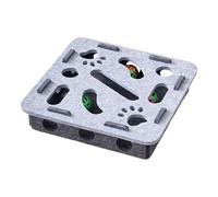 Cat Scratch Puzzle Enrichment Box Cat Nail File Enrichment Box Cats Nail File Scratcher With Bell For Indoor Cats Scratching And Mental Maze (C, One Size)
