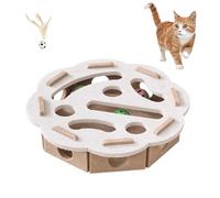 Cat Scratch Puzzle Enrichment Box, Cat Nail File Enrichment Box, Puzzle Felt Maze Boxes Cats Toys with 3 Bell Balls, for Indoor Cats Self Play, Stimulate Kittern Energy and Instincts (C)