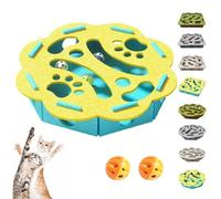 Cat Scratch Puzzle Enrichment Box, Cat Nail File Enrichment Box with Balls, Mental Felt Maze Boxs Stress Free Alternative to Clippers And Grinders, for Indoor Bored Cats Scratching Hunting (A2)