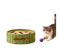 Cat Scratch Puzzle Enrichment Box - Cat Nail File Enrichment Box with Interactive Scratching Surfaces & Hidden Compartments, Stimulating Play & Natural Claw Care (Color A)
