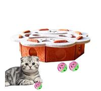 Cat Scratch Puzzle Enrichment Box - Felt Maze Toy 30 x 30 x 8 cm with Ball | Interactive Toy for Cats to Play, Train Behavior and Spend Temp