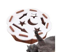 Cat Scratch Puzzle Enrichment Box,Interactive Claw Grinder with 2 Bell Balls,Cat Nail File Scratcher | for Indoor Pet Kitten Grooming Couch Corner Furniture Carpet