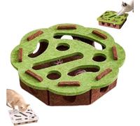 Cat Scratch Puzzle Enrichment Box, Nail File Alternative to Clippers & Grinders, Interactive Maze Toy for Indoor Cats, Self-Play Hunting & Scratching Fun (Green-A)