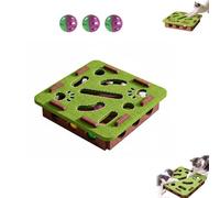 Cat Scratch Puzzle Enrichment Box - Nail File Stress Free Alternative to Clippers and Grinders, Cats Nail File Toy, Interactive Cat Scratch Puzzle Toy with Bell for Cats of All Ages (A)