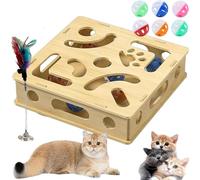 Cat Scratch Puzzle Enrichment Box: Nail File Stress Free Alternative to Clippers and Grinders, Cats Toy Boxs for Indoor Cats and Kittens