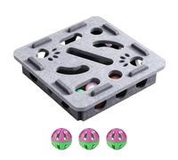 Cat Scratch Puzzle Enrichment Box: Nail File Stress Free Alternative to Clippers And Grinders, Self-play Scratching Interactive Felt Maze Toy For Indoor Cats