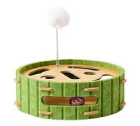 Cat Scratch Puzzle Enrichment Box, Nail File Stress Free Alternative to Clippers And Grinders, Self-play Scratching Interactive Felt Maze Toy For Indoor Cats (Green-B)