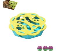 Cat Scratch Puzzle Enrichment Box, Premium Felt, Interactive Nail File Scratch with 3 Balls, Nail File Stress Free Alternative to Clippers and Grinders,#H