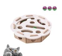 Cat Scratch Puzzle Enrichment Box,Scratch Puzzle, New Cat Nail File Enrichment Box with Bell,Felt Maze Toys for Indoor Self Play,Scratching and Hunting Fun (B)