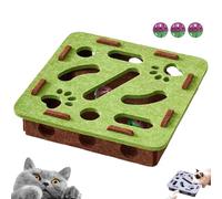 Cat Scratch Puzzle Enrichment Box,Scratch Puzzle, New Cat Nail File Enrichment Box with Bell,Felt Maze Toys for Indoor Self Play,Scratching and Hunting Fun (G)