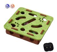 Cat Scratch Puzzle Enrichment Toy, Cat Nail File Enrichment Box, with Bell Ball & Sandpaper Inside, Easily Disassembled, Thickened board, for a Cats That Hates Having Its Nails Trimmed (1)