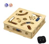 Cat Scratch Puzzle Enrichment Toy, Cat Nail File Enrichment Box, with Bell Ball & Sandpaper Inside, Easily Disassembled, Thickened board, for a Cats That Hates Having Its Nails Trimmed (7)