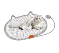 Cat Scratch Rug - Cotton Rope Cat Scratcher with Toy - Pet Games for Exercise Hunting Simulation Scratching Training Play Living Room Travel Outdoor Indoor Boredom