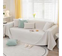Cat Scratch Sofa Cover, Waterproof Non Slip Sofa Covers 4 Seater, Anti Scratch Furniture Protector, Couch Protector Scratch Proof Couch Cover for Pets, Suitable for All Season, 180 x 380 cm, White