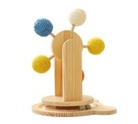 Cat Scratch Turntable, Interactive Cat Toys, Wooden Pet Toys, Pet Toy For Indoor Pet, Kitten Interactive Wood Scratching Board Rotating, Indoor Kitten Toy For Stimulation