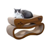 Cat Scratcher 2 in 1 Scratchers for Indoor Cats Scratching Board Cardboard, Horizontal Corrugated Scratch Pad for Cats as Beds & Furniture Reversible Sofa Scratch