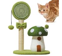 Cat Scratcher After Mushroom, Mushroom Cat Climbing Frame, Cute Cat Tower, Interactive Toy, Multifunctional Mushroom Poles, Sisal Board Scratcher for Living Room