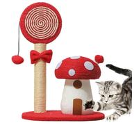 Cat Scratcher After Mushroom, Mushroom Cat Climbing Frame, Scratch Post, Indoor Cute Cat Tree Tower, Scratches from Sisal Board, Multifunctional Mushroom Scratcher Poles