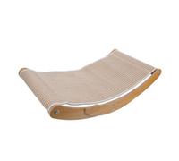 Cat Scratcher Bed Lounge with Wood Frame for Indoor Cats | Sisal Board, Elegant Modern Design, Home Use, Prevents Tipping