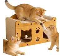 Cat Scratcher Bed Non-slip Interactive Multi-Functional Toy with Ball | Cat Scratcher Pad for Home Outdoor Living Room Family Time Travel House Mental Stimulation