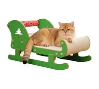Cat Scratcher Bed - Sled-Shaped Kitten Lounger, Durable Cardboard Pad | Indoor Claw Exercise Zone, Home Living Room Garden Rest Spot, Small Medium Large Pet Comfort Relaxation Use
