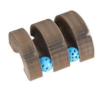 Cat Scratcher Board Foldable Magic Accordion Pet Supplies with Balls Recyclable Interactive Cat Ball Track Toy for Indoor Outdoor Play Training Boredom Mental Stimulation