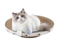 Cat Scratcher Bowl - Corrugated Cardboard Cat Scratchers | Oval Shape Cat Scratcher Cardboard Bed | Cat Scratcher Mat | Cat Scratcher Bowl For Indoor Cats | Cat Scratch Lounge Furniture Protection