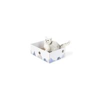 Cat Scratcher Box with Cat Scratching Board- Portable Cardboard Lounger for Feline Pet - Heavy-Duty Double-Sided Cardboard Cat Scratchers and