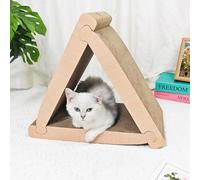 Cat Scratcher, Cardboard Cat Scratch, PadProtecting Furniture Cat Scratch Pad with Catnip, Premium Scratch Textures Design Durable Cat Scratching Large Triangle Vertical Cat Scratching Board