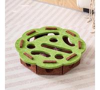Cat Scratcher,Cardboard Cat Scratchers,Cardboard Activity Boxs and Play Puzzle Enrichment Box,with Bell for Scratching and Hunting Mental Felt Maze,Fun DIY Entertainment Durable 3 in 1 Toy (D)