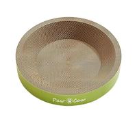 Cat Scratcher Cardboard - Round Scratch Pad, Claw Corrugated Board | Lounge Bed Rest Recycled Pet Supply, Wear Resistant Stable Recessed Nesting Bowl For Kitten