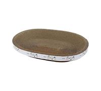 ＡＷＨＡＯ Cat Scratcher Cardboard Scratch Pad Scratching Post Sofa Interactive Toy Chaise Lounge Cat Scratcher Board Cardboard Cat Bed for Kitten, oval play 43cm