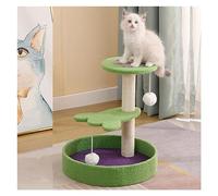 Cat Scratcher Climbing Frame Scratching Post For Cats Stick Wool Ball Toys Nest Pet Products Accessories Stable(Green)