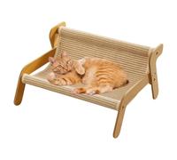 Cat Scratcher Couch - Kitten Bows, Claw Cuff, Sisal Wood Scratcher, Multi-Purpose Furniture Protector, Indoor Exercise Lounge for Bored Cats and Pets