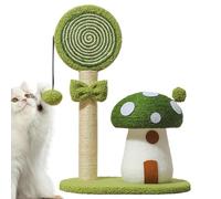 Cat Scratcher | Cute Sisal Scratcher with Mushroom Shape | Cat Tower, for Home Student Residence Apartment Bedroom Living Room