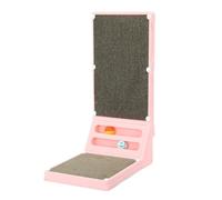 Cat Scratcher for Indoor L Shaped Cat Scratcher Interactive Scratching Board With 2 Ball Protecting Furniture Scratch Pad Cardboard Nest(Pink)
