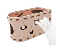 Cat Scratcher Hideaway Condo House,Kitten Pet Condo Cave Hideaway Training Toy Cat House Scratcher For Household Home Rooms Offices Balcony Workspaces Indoor Bedroom