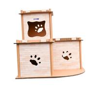 ＡＷＨＡＯ Cat Scratcher House for Cat Birthday, Bunnies, and Small Animals Pet Supplies Multipurpose Cat Condo Cat Scratching Board